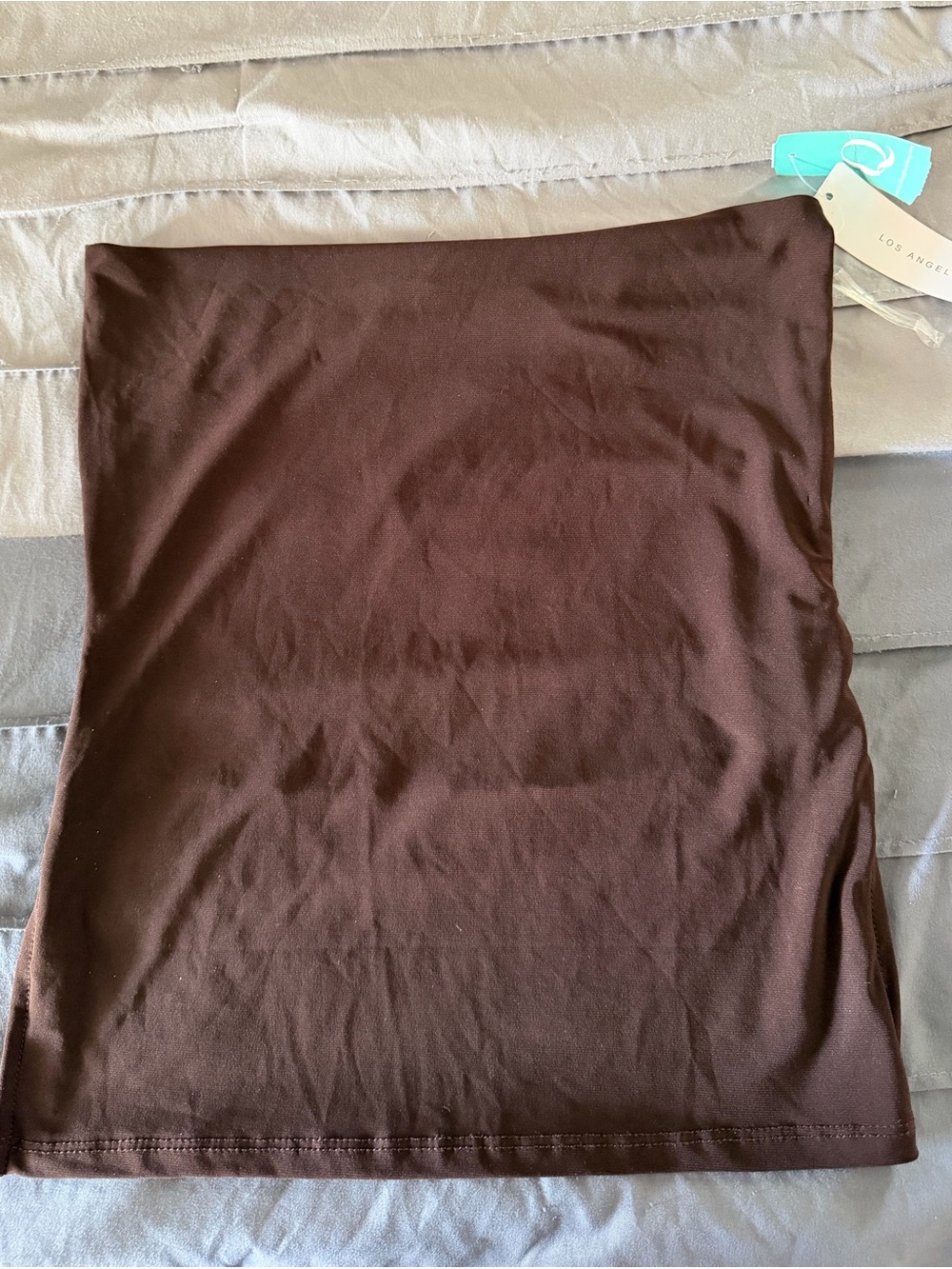 Timing Brown Strapless Tube Top